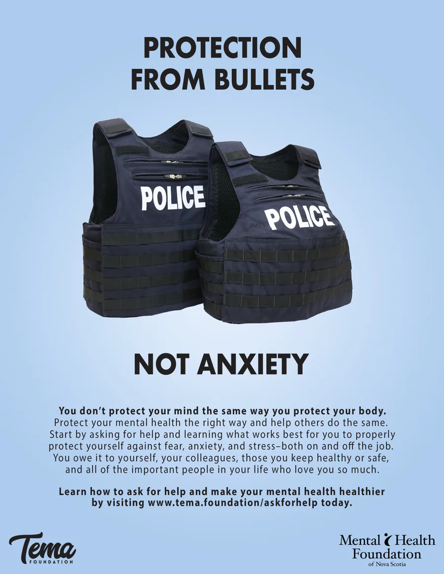 Tema Foundation campaign — Protection from bullets. Not anxiety.